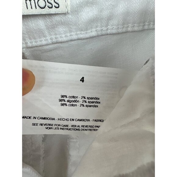 Ella Moss Womens White Jeans Size 4 Cotton & Spandex Blend - Picture 6 of 8